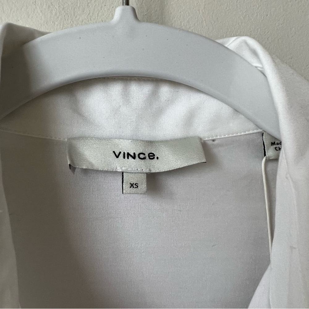 NWT Vince White Short Sleeve Utility Midi Shirt Dress - Picture 8 of 10